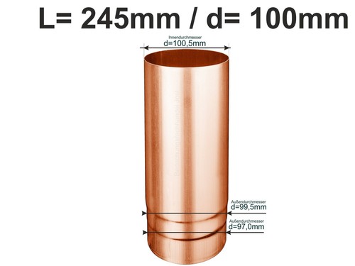 Kupfer schiebemuffe 100 mm - schiebemuffe, d=100