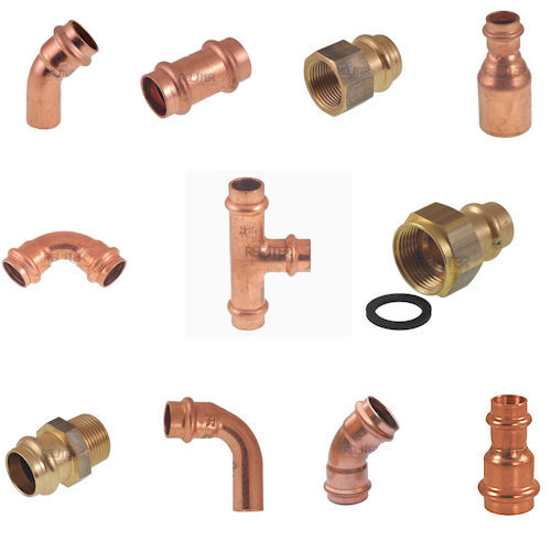 Kupfer rotguss pressfitting - kupfer,
